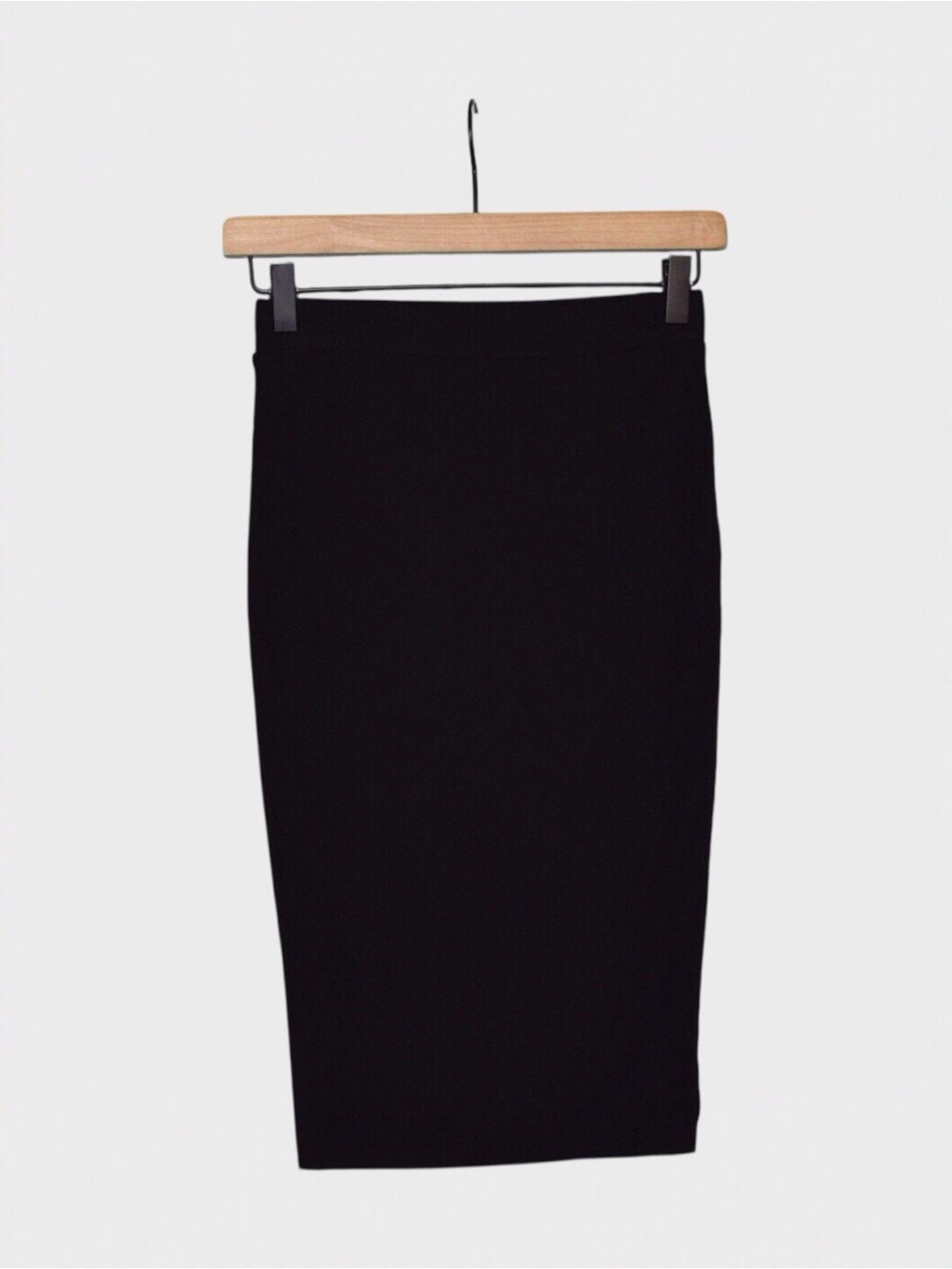 Active USA Ribbed Knit Midi Pencil Skirt Bodycon
